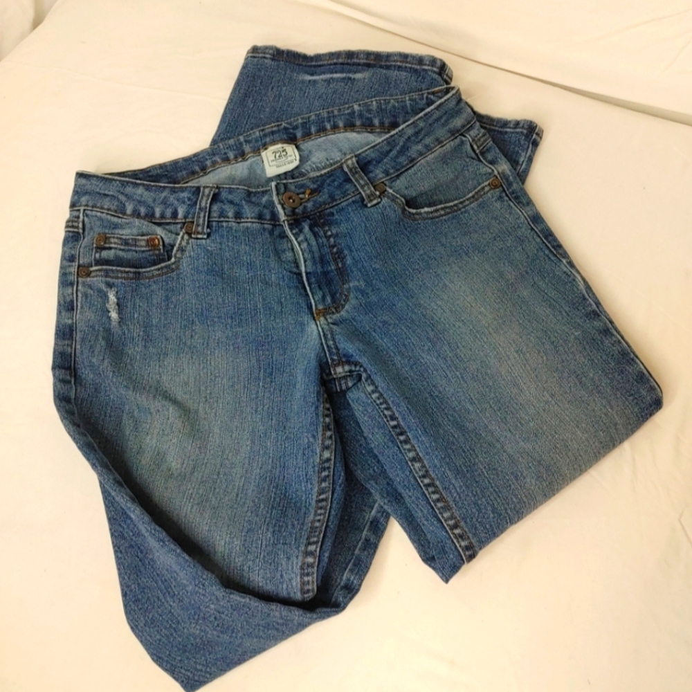 LEVI'S Womens 725 Low Rise Bootcut Jeans Blue Stretch Cotton‎  Wide Leg Sz 9